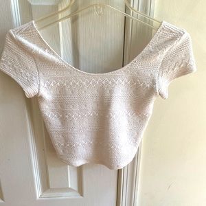 Women’s Garage White Stretchy Crop Too Size XS